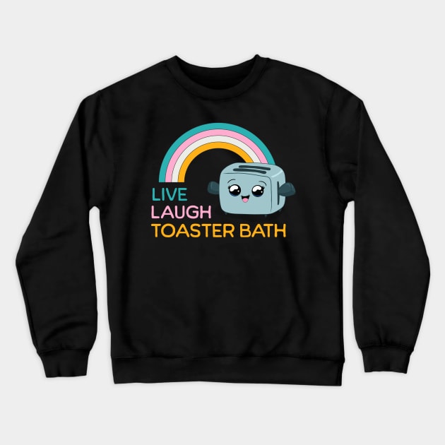 Toaster Bath Crewneck Sweatshirt by valentinahramov